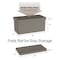 Hastings Home Folding Storage Bench Ottoman-30" Faux Gray Leather- Foam Padded Lid-Removable Bin-Organizer 253345XMY - alternate 3